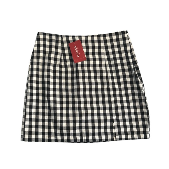 Guess Dresses & Skirts - NWT Guess Emilia Gingham Mini Skirt Black White Plaid Size M